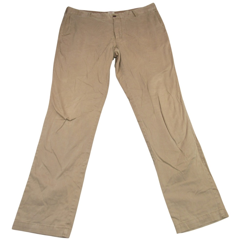 Faherty Brand Mens Chino Pants 38 Khaki Brown Straight Leg Coastal Casual Cotton